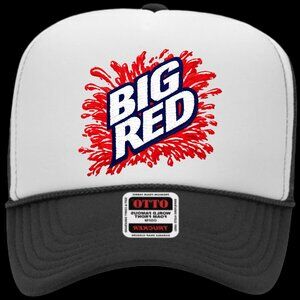 Black And White Big Red Mesh Foam Trucker Snap Back Hat Cap  MEM Hats And Shirts